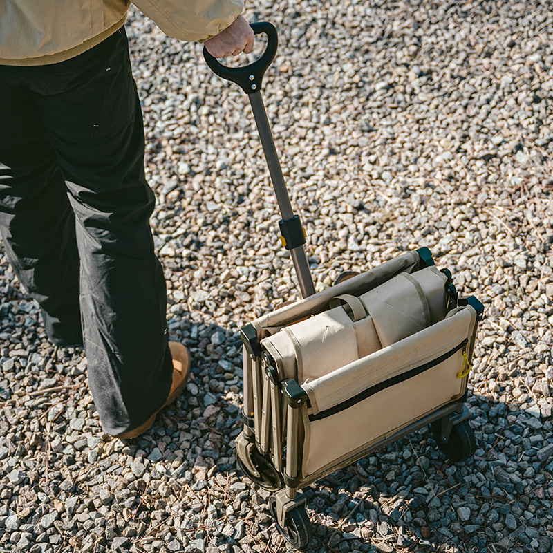 Naturehike skladací prepravný vozík na kolieskach Smart 6 kg - krémový